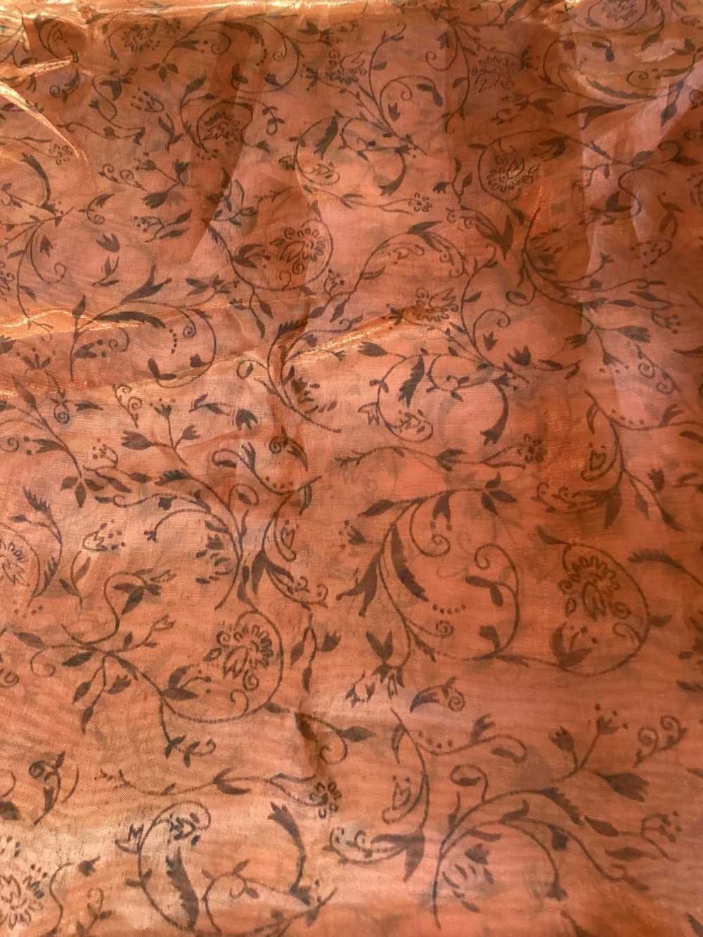 Five Yards Orange Sheer Organza Fabric